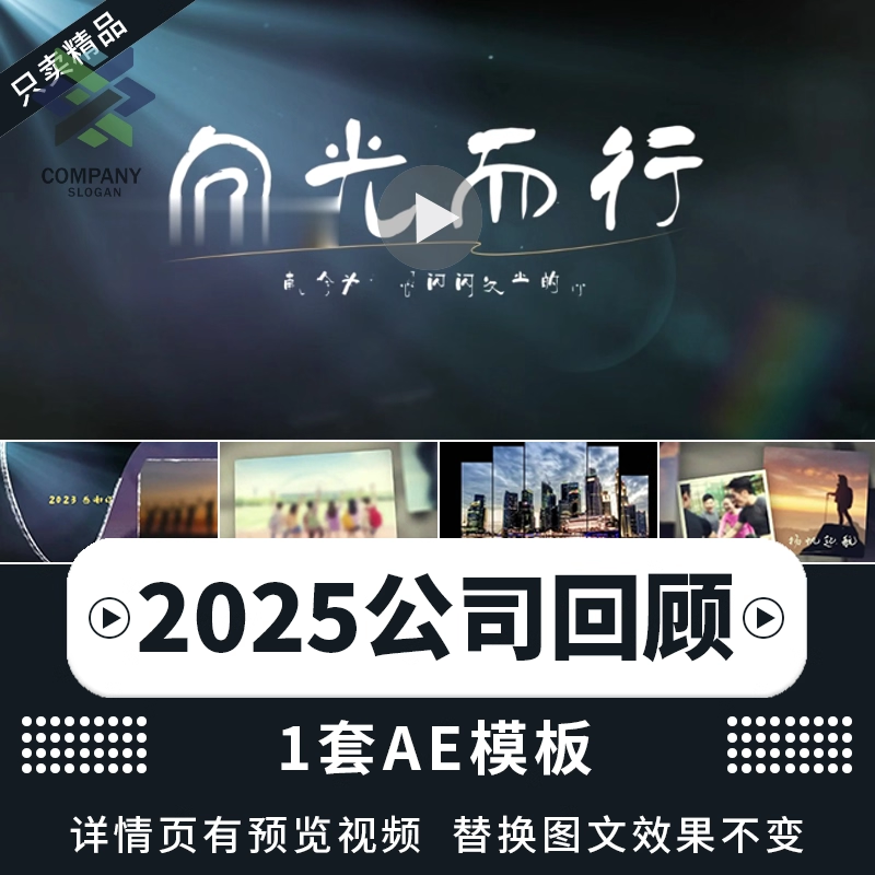 2024公司回顾AE模板视频