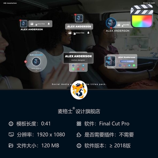 FCPX短视频MG动画竖版 相册品牌动态创意片头设计企业宣传模板