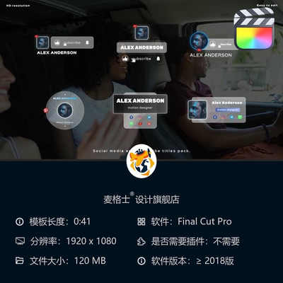 FCPX短视频MG动画竖版相册品牌动态创意片头设计企业宣传模板