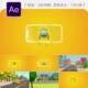出租车拼车服务AE模板交通信号灯公交站台车辆动画场景设计4K