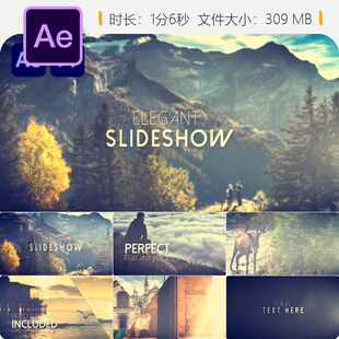 优雅动态相册AE模板创意垂直讲述视觉特效动画制作精美时尚