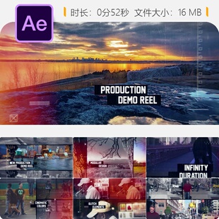 乡村旅行纪录片AE模板视频开场制作展示我的旅程特别活动制作