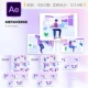 Metaverse虚拟现实UI设计AE模板硬币市场应用图形元 素动画效果