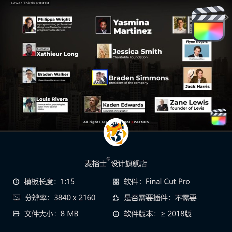 FCPX时尚动态字幕条模板 商业短视频快剪MG动画元素合集资源包