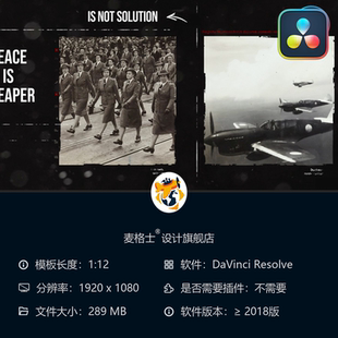 复古历史纪录片达芬奇暗调灾难调查电影感视频模板集