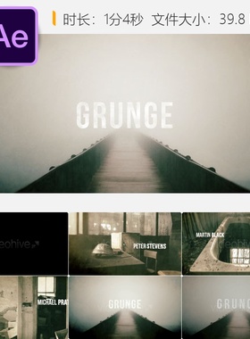 电影开场AE模板橙色电影胶片相册动画片头4K电影开场白