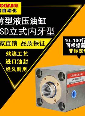 CX-SD方形立式LA卧式薄型液压油缸JOB63/80/100内外牙模具油缸