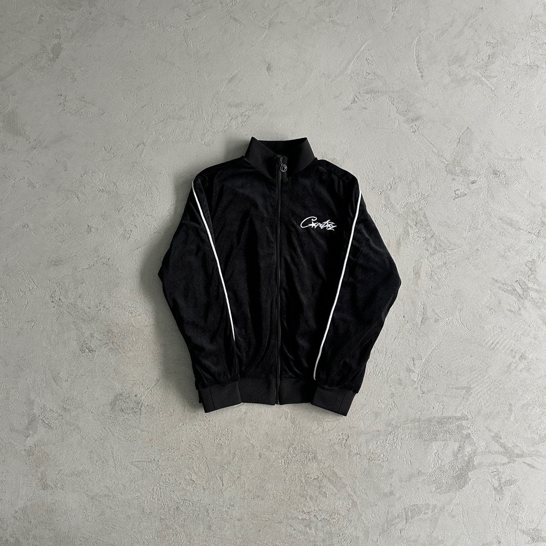 thumbnail for Corteiz Velvet Zipper Outwear Suit Fashion Star Same Style Ukdripdrill hip hop Rap Street