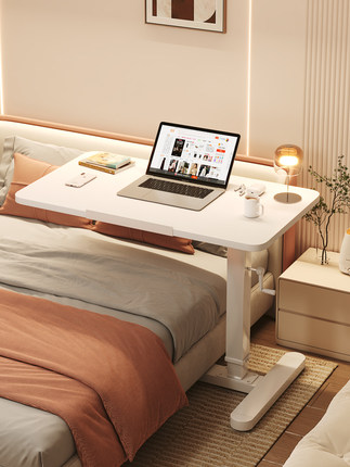 实木床边桌床上书桌可移动笔记本电脑桌可升降折叠学习桌沙发边几