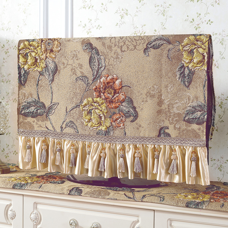 欧式电视机罩50寸液晶蕾丝55寸电视防尘罩套65寸保护罩防尘布布艺