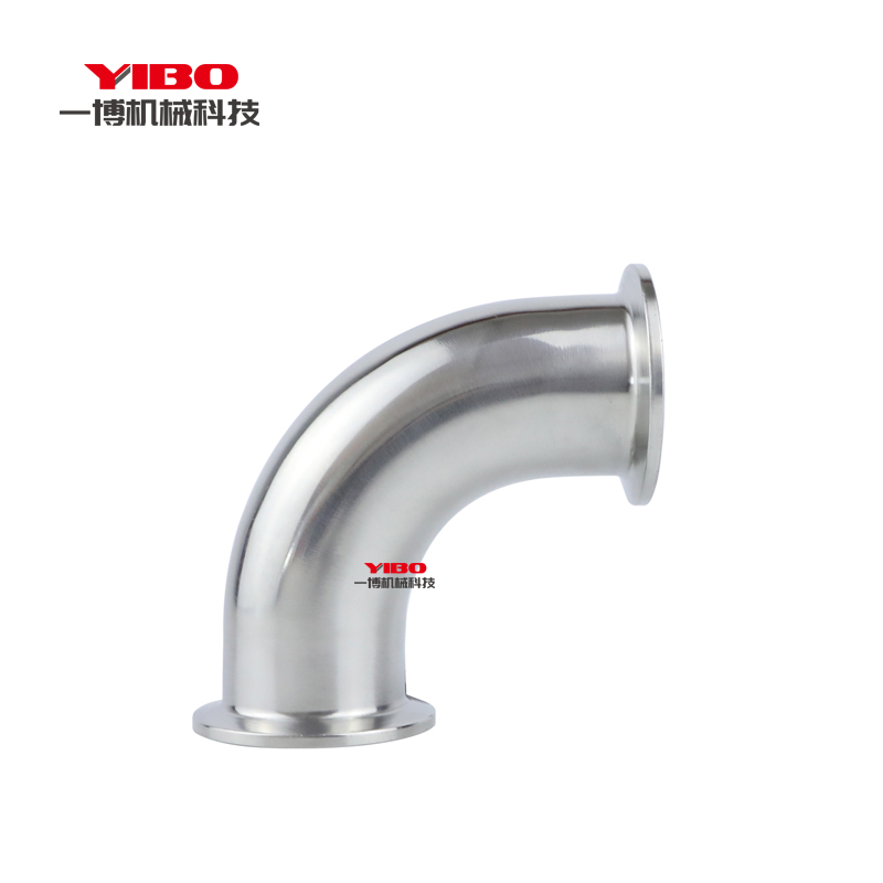 304/316不锈钢90度快装弯头卫生级卡盘式卡箍弯管法兰式直角弯头