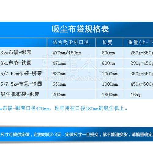 加厚工业吸尘机布袋集尘袋木工集尘器白色布袋套粉尘过滤袋除尘袋