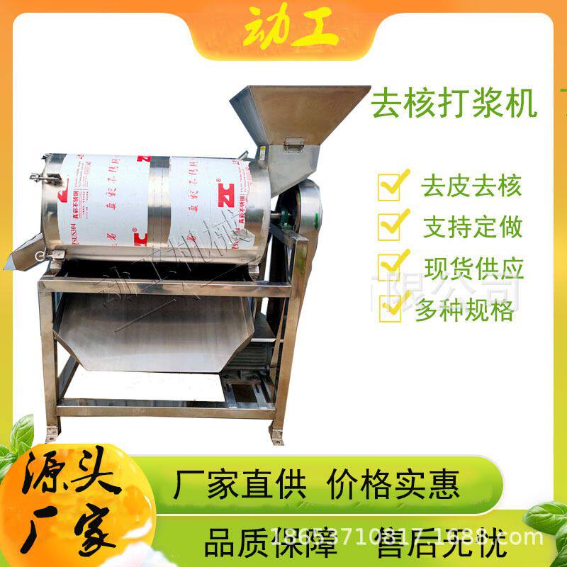 大型百香果果去籽原浆取浆机柑橘渣浆分离机李子去核打浆机