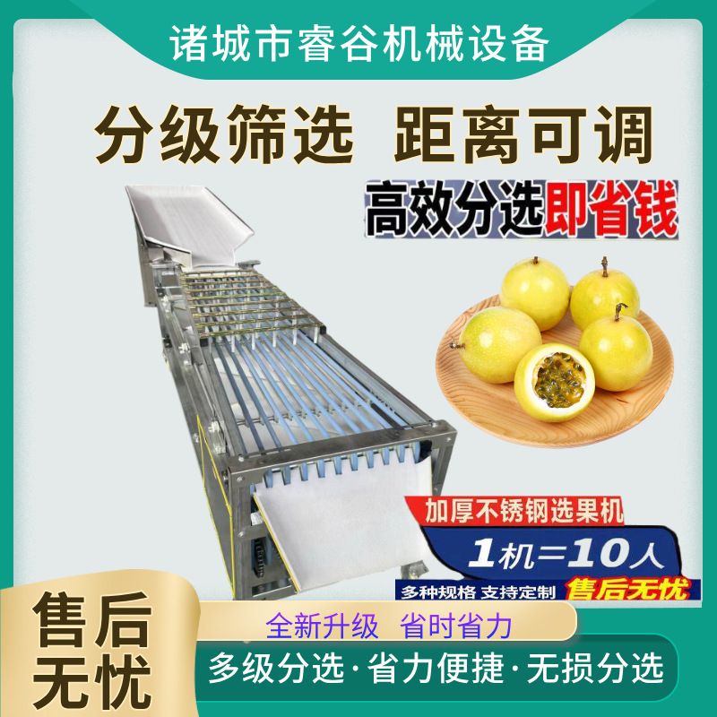 百香果自动选果机百香果分级机 水果大小分拣设备轨道式分级机
