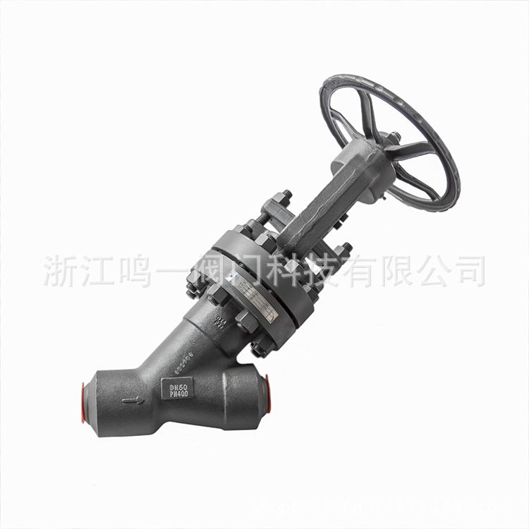 超高压锻造截止阀高压中部螺栓截止阀 PN400-Y型电动支架截止阀