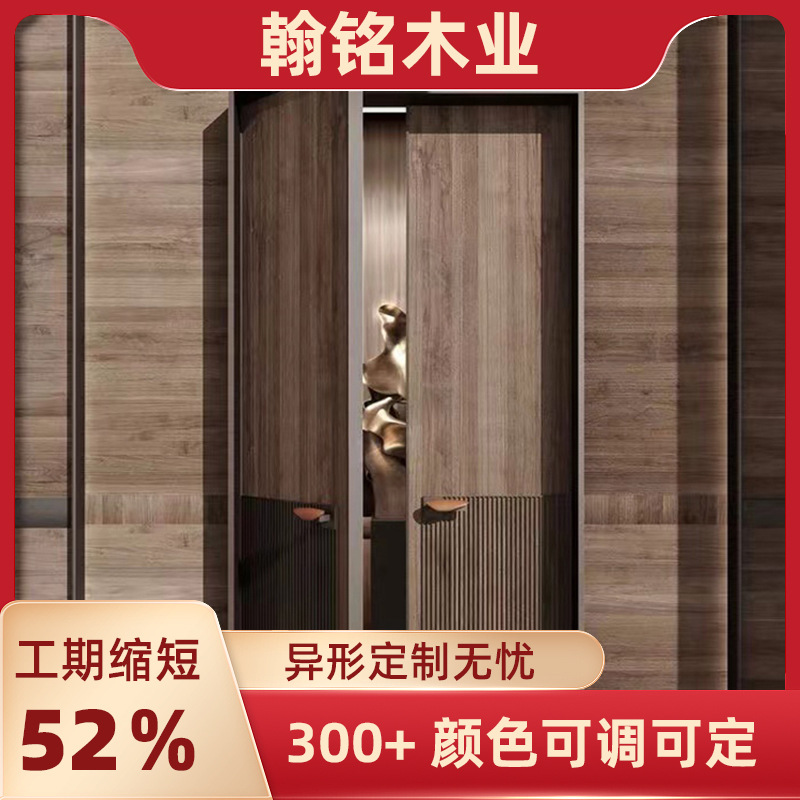 翰铭木门静音卧室门 无漆门 隔音实木复合门 简约平开室 厂家批发