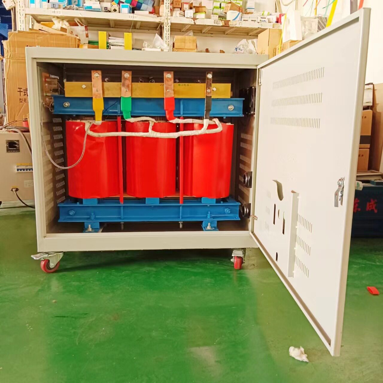 瓦楞机SG-70KVA三相隔离变压器380V/200V外箱带数显风扇带温控