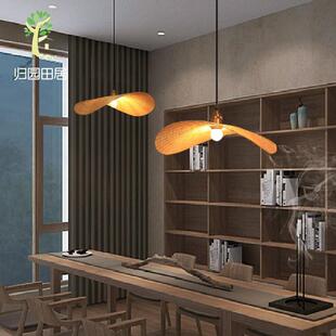 创意个性吊灯造型灯异形服装店客厅餐厅灯日式灯具竹编艺术灯藤编