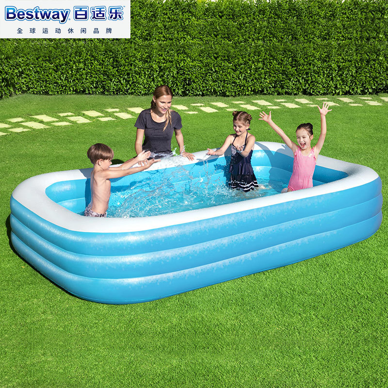 Bestway 54009 儿童充气游泳池家用宝宝婴幼儿海洋球池加高加厚