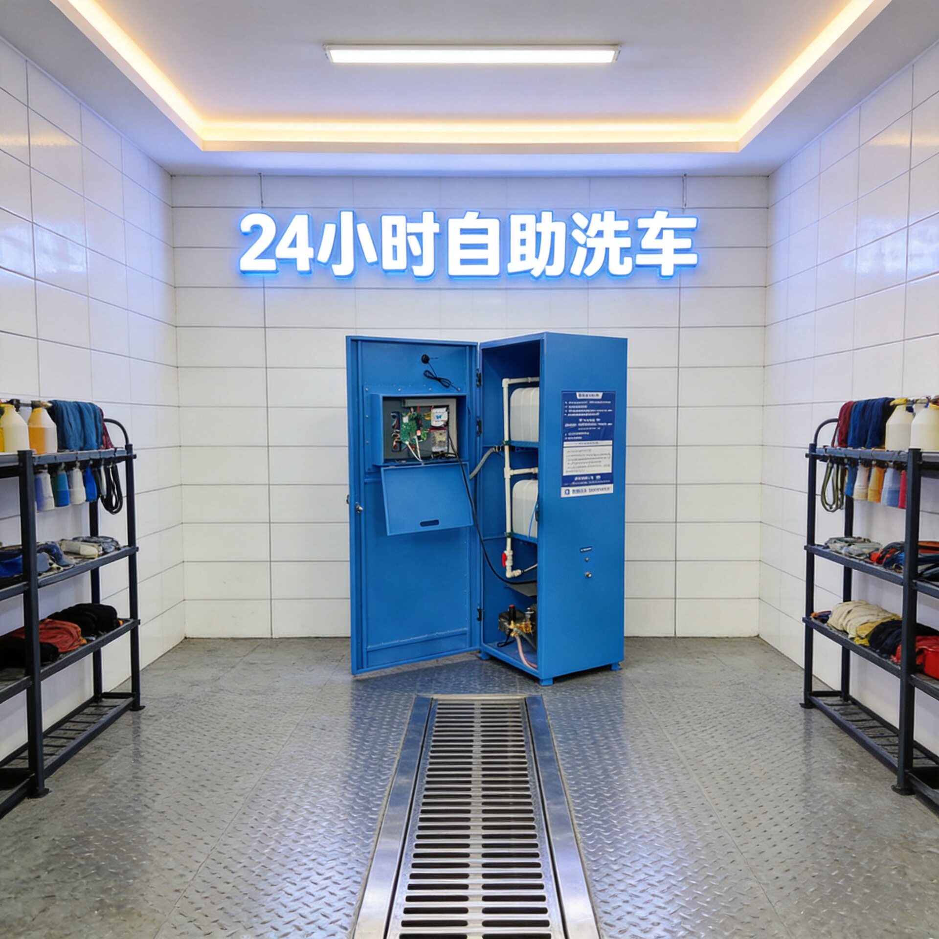 商用24小时便民自助洗车机共享智能设备厂家车洗捷自助洗车一体机