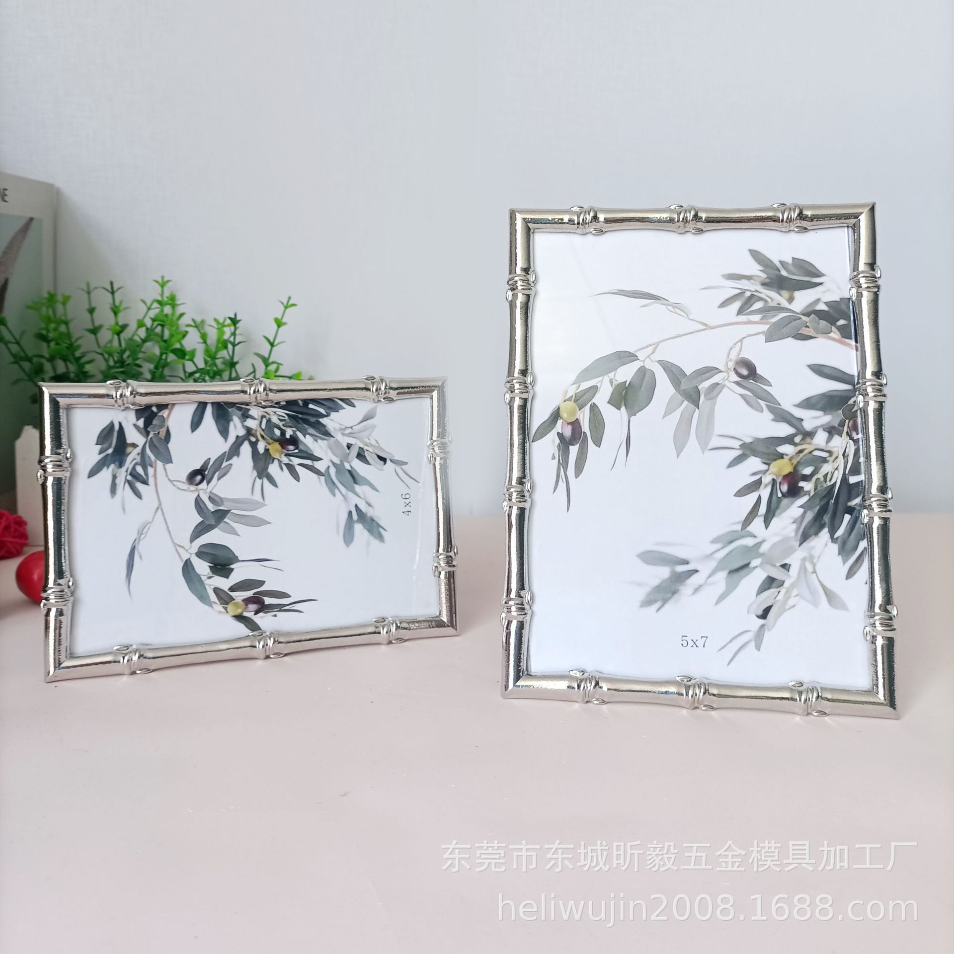 简约银色金属相框摆台,欧式 ,轻奢,金属,