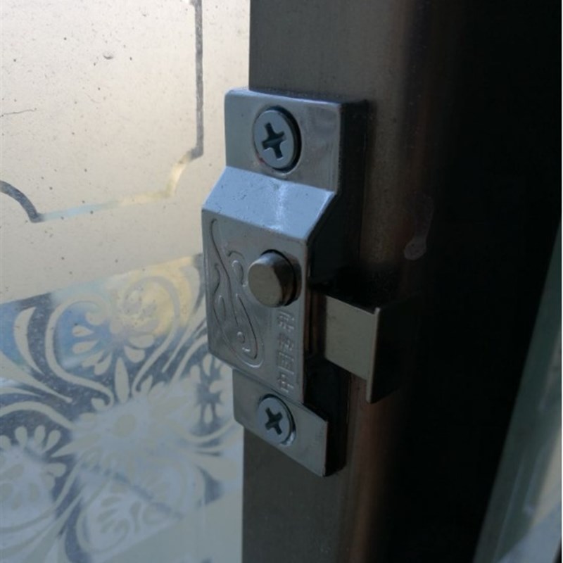 无框阳台插销锁 钛合金卫生间移门弹簧锁 铝合金推拉门窗中间锁