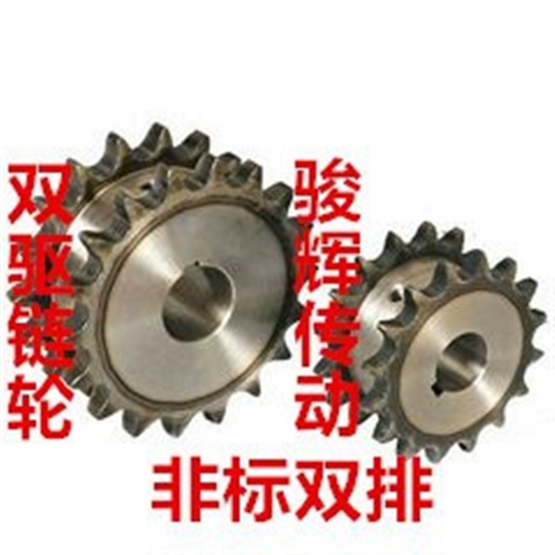 非标双排链轮双驱链轮4分08B链轮12齿-30齿挂2根链条非标双排