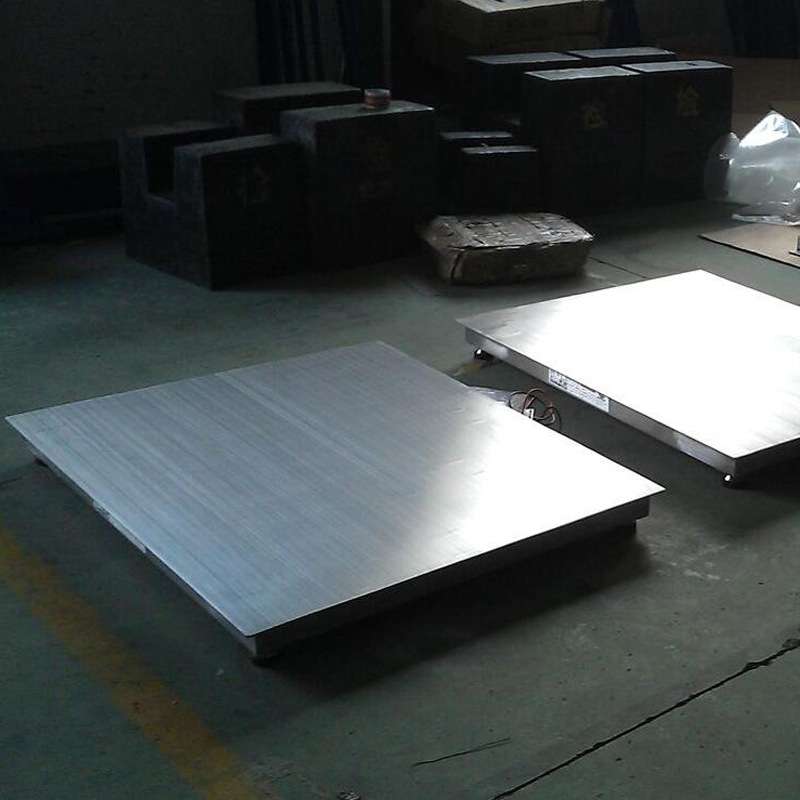 双层带框不锈钢地磅 超低台面双坡道地称 1.2*1.2m/1T防水平台秤