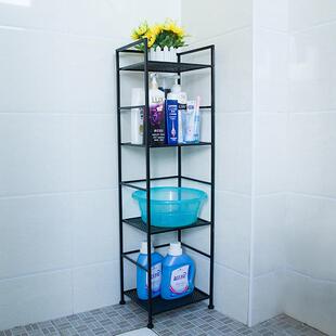 卫生间落地式置物架浴室厕所层架洗手间毛巾架家用收纳脸盆多层架