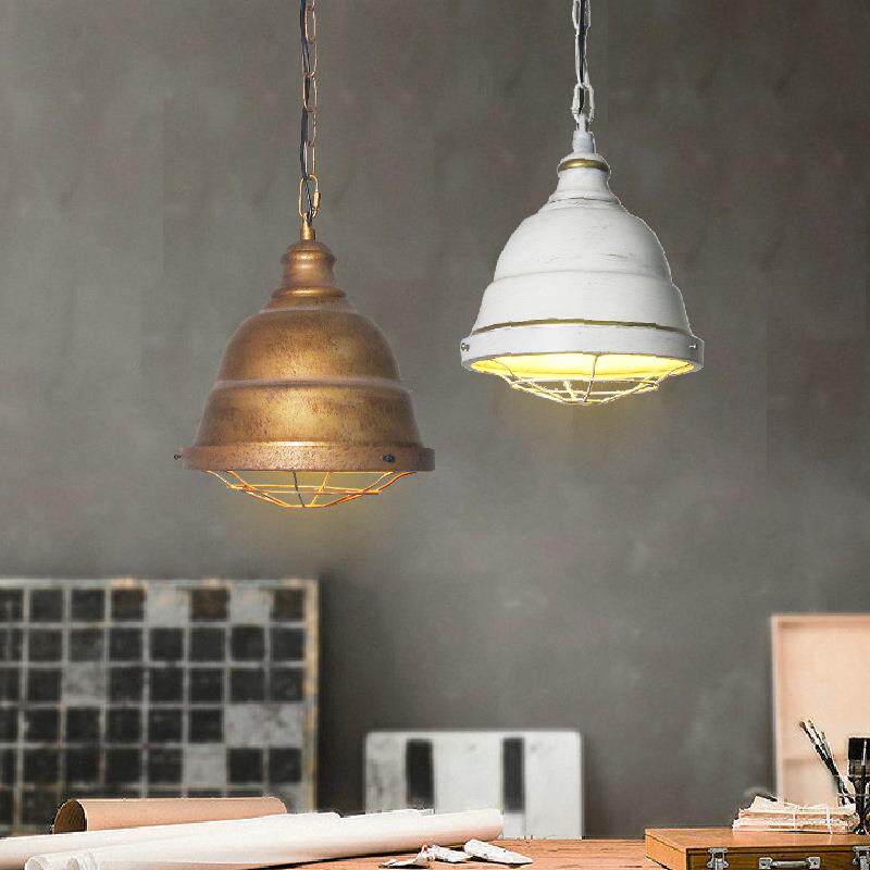 loft复古工业风吊灯创意个性饭店餐厅酒吧台火锅店锅盖灯罩吊灯具