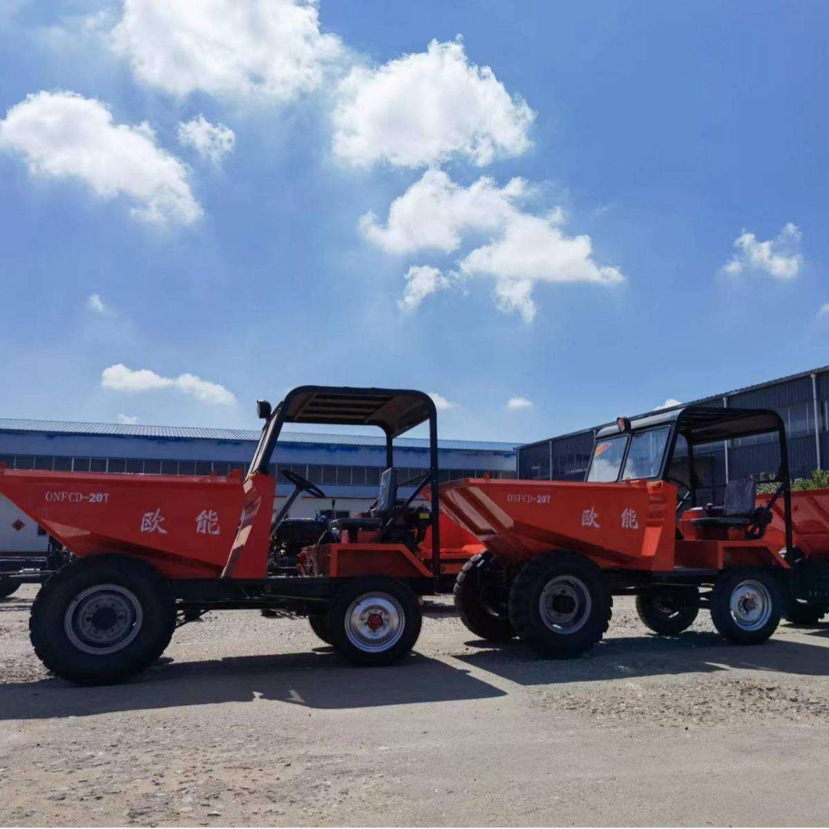 15马力柴油前卸式翻斗车 一吨翻农用运输车 前置斗矿用四轮自卸车