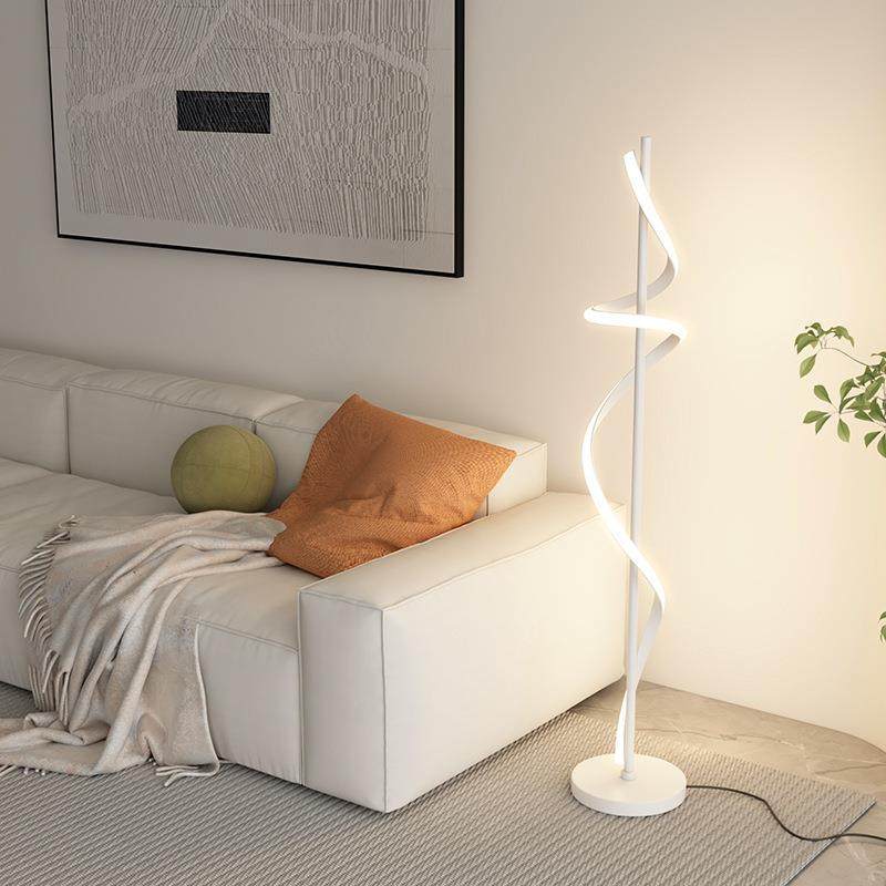 北欧简约LED落地灯设计师高级感客厅沙发边曲线条形卧室床头立式,电子元器件市场,集成电路（IC）,淘宝优惠券,粉丝福利购,淘宝优惠卷