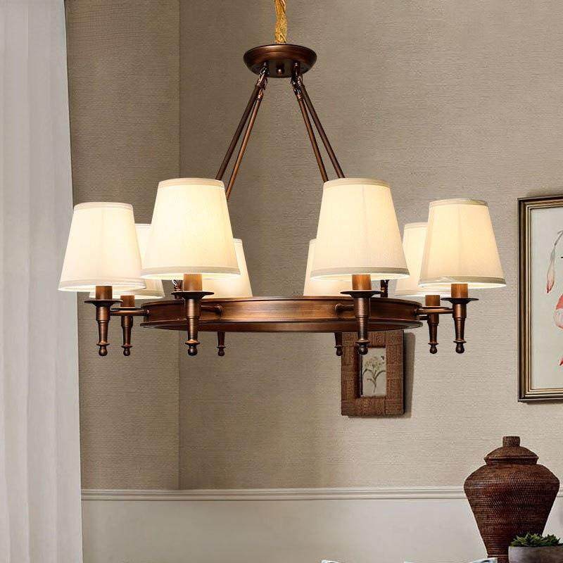 美式乡村简约欧式客厅田园风格餐厅卧室复古铁艺 美式吊灯