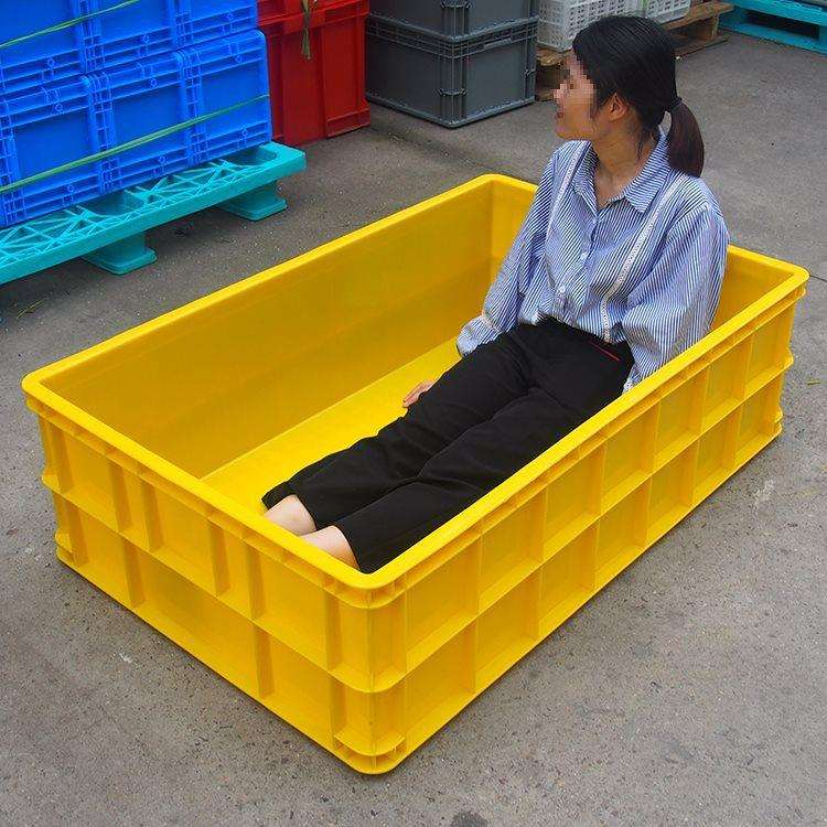 塑料加厚1米箱孰料巨龙箱水产养殖箱养龟箱周转箱物流胶筐