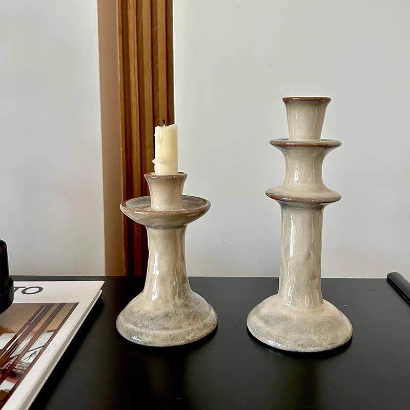 新中式竹节窑变陶瓷烛台复古蜡烛台家居民宿摆件,金属材料及制品,金属加工件/五金加工件,淘宝优惠券,粉丝福利购,淘宝优惠卷
