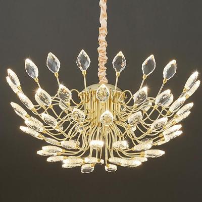 2025年新款法式轻奢水晶吊灯客厅餐厅金色感酒店枝形主卧室灯