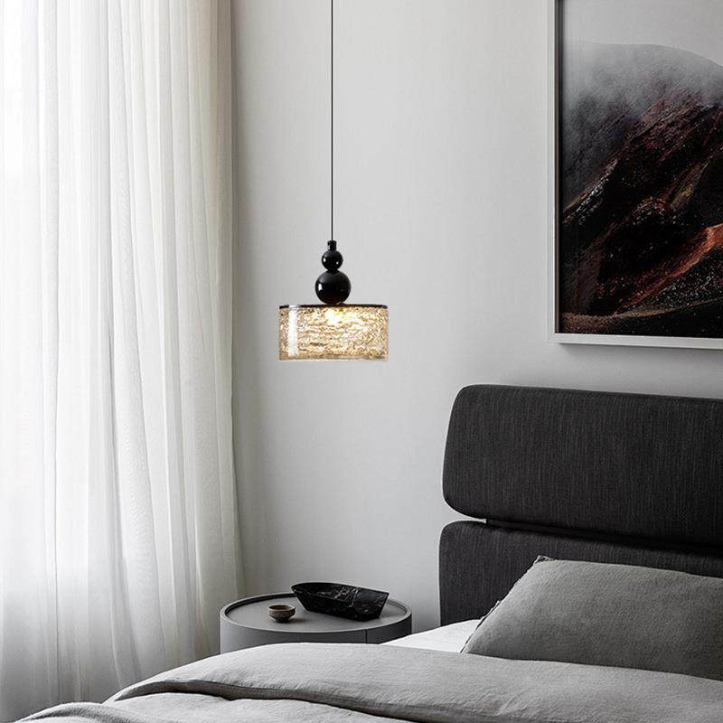 意式轻奢床头吊灯现代极简高级感冰裂纹卧室房间全光谱悬停吊线灯,金属材料及制品,金属加工件/五金加工件,淘宝优惠券,粉丝福利购,淘宝优惠卷