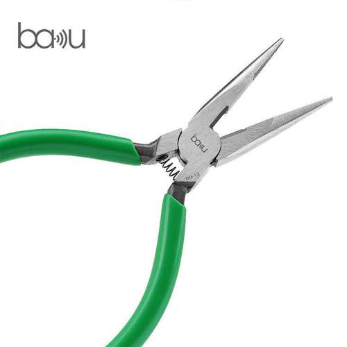 巴酷BA-13手动工具切割钳剪线钳Cr.V60C铬钒钢尖嘴长嘴老虎钳5寸