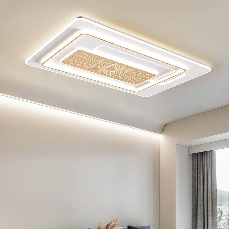 客厅灯北欧简约个性创意设计感卧室灯时尚大气原木风大厅吸顶灯