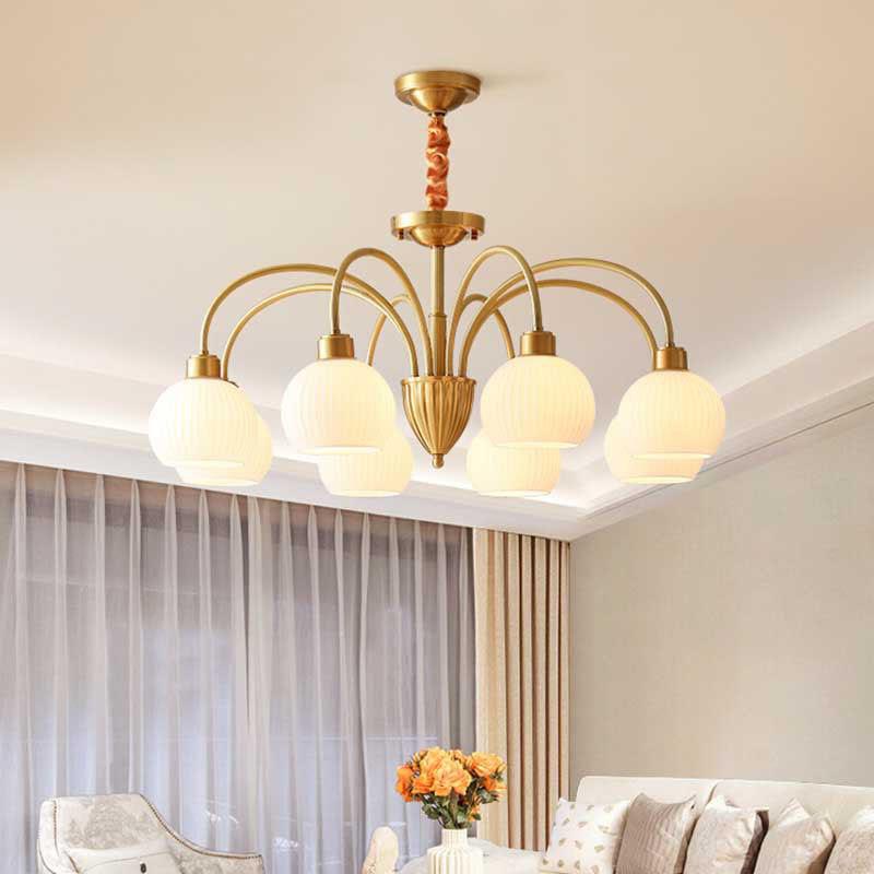 法式吊灯奶油风客厅灯美式复古卧室灯饭店轻奢2024年新款灯具