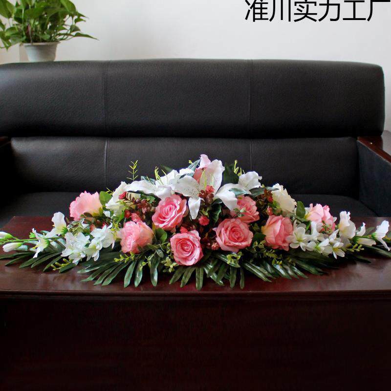 假花仿真花商务礼仪台花会议室演讲台花酒店餐桌装饰花艺办公桌花