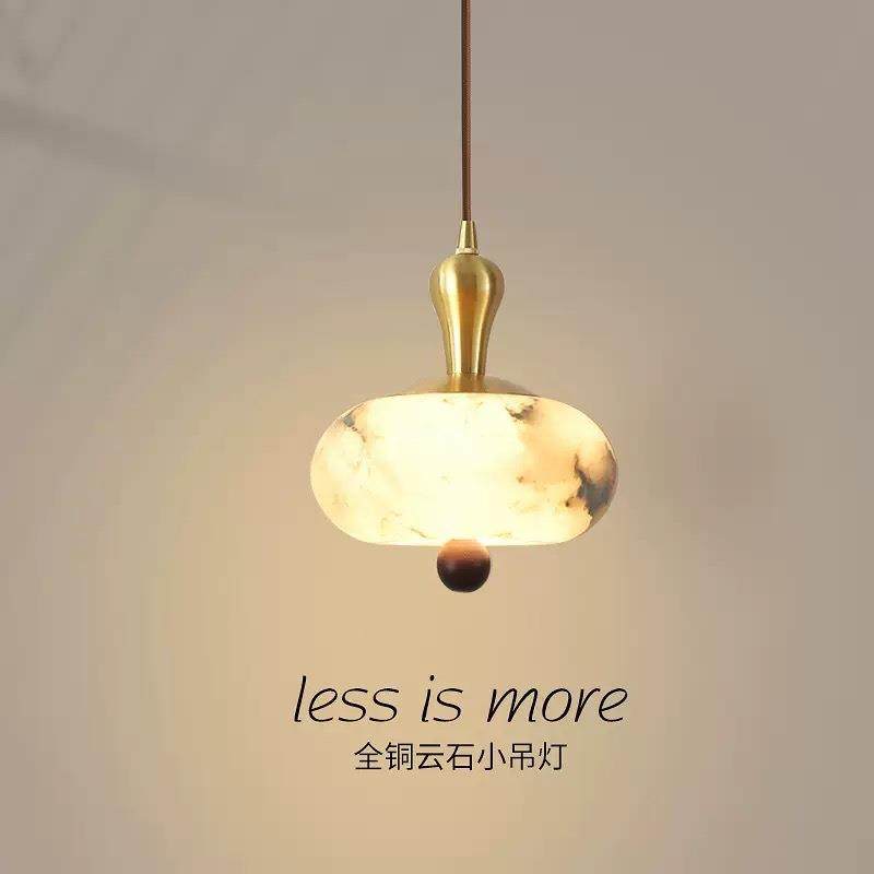 云石小吊灯全铜高级感宋式美学中式卧室床头柜上方过道玄关入户灯,鲜花速递/花卉仿真/绿植园艺,割草机/草坪机,淘宝优惠券,粉丝福利购,淘宝优惠卷