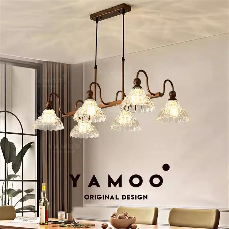 法式中古风餐厅吊灯美式复古南洋高级感2025年新款吧台餐桌吊灯具