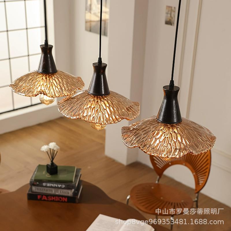 中古餐厅吊灯法式可移位岛台吧台灯三头美式复古氛围感灯具