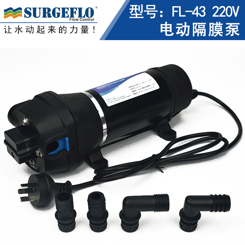 FL-43 110V 220V交流家用抽水隔膜自吸泵微型自来水管道增压水泵