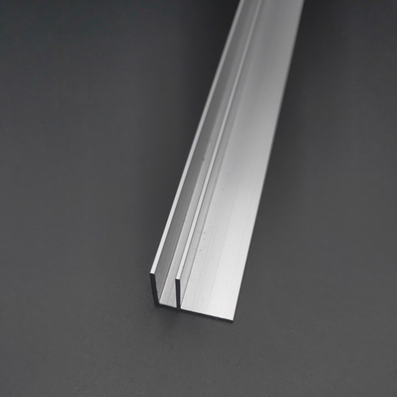 铝合金F型18*15内径4mm玻璃木板包边卡槽收边条 F型轨道 灯箱卡槽