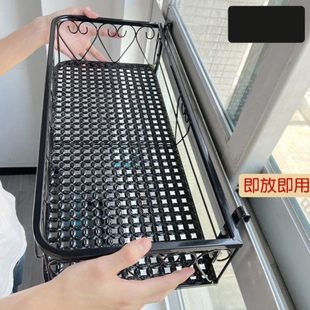 尺寸免打孔挂钩壁 架收纳厨房神器挂窗户上置物铁艺篮在式