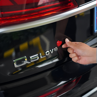 OVE爱心创意LUCKY改装 奥迪A6L A4L Q2L 车尾标贴纸幸运四叶草 Q5L