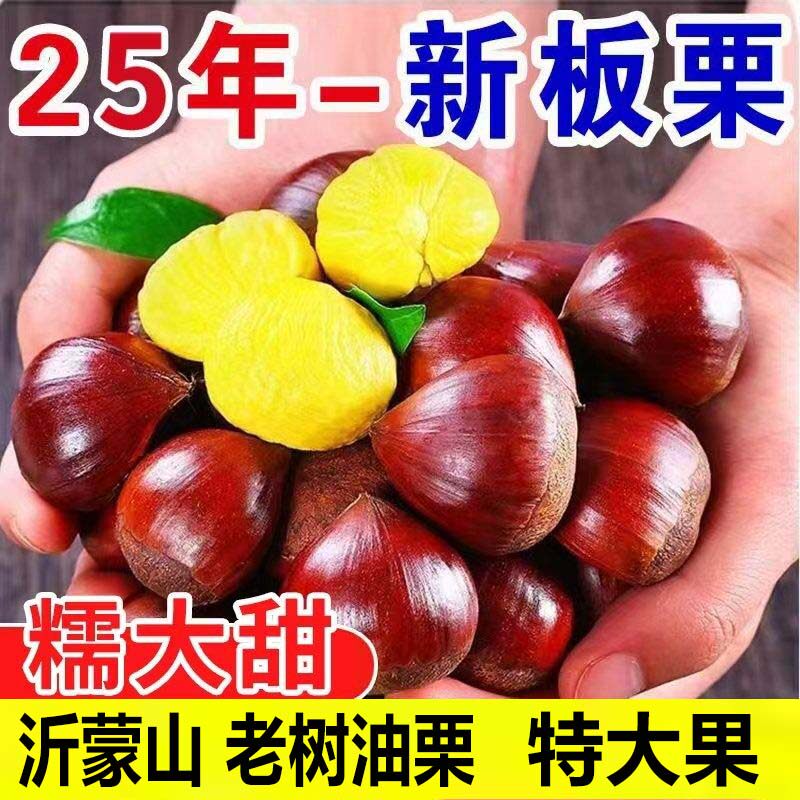 【精选2025沂蒙山新鲜生板栗】栗子仁去壳板栗肉大油栗脱皮板栗