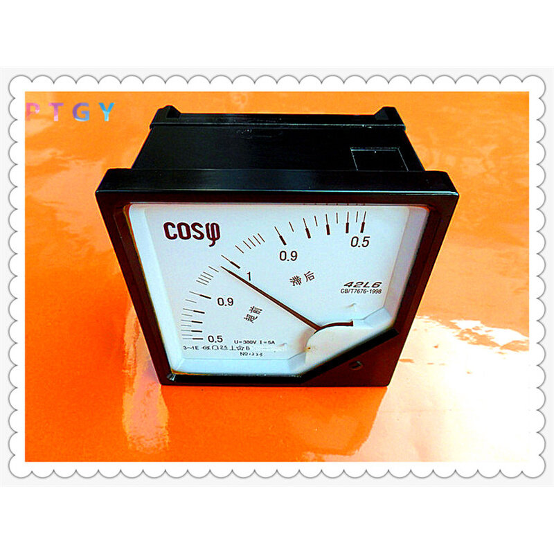。指针式表头频率表功率因数表42L6--COS&phi; 5A/380V